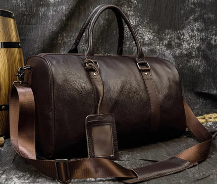 Sac Week End Cuir Vachette Souple Antivol