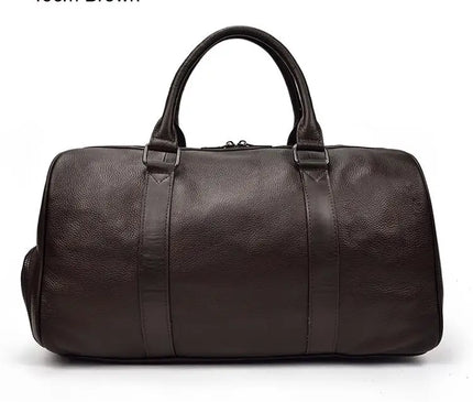 Sac Week End Duffle Cuir Antivol Vintage