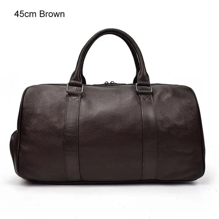 Sac Week End Duffle Cuir Antivol Vintage