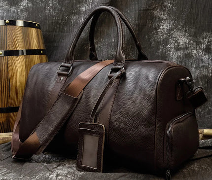 Sac Week End Cuir Vachette Durable Vintage