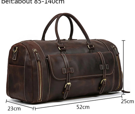 Sac Week End Cuir pour Homme avec Compartiment Chaussures