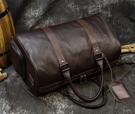 Sac Week End Cuir Duffle Vintage