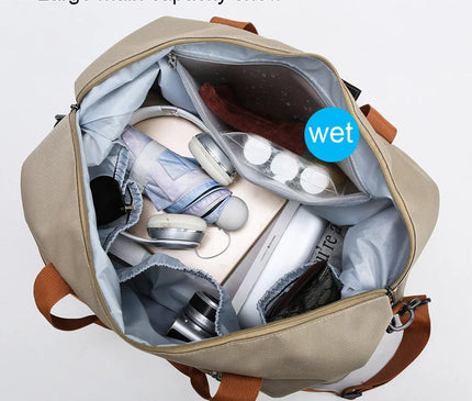 Sac Week End Nylon Sport Séparation Humide