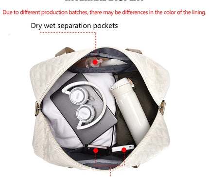 Sac Week End Souple Quilté Compartiment Inférieur