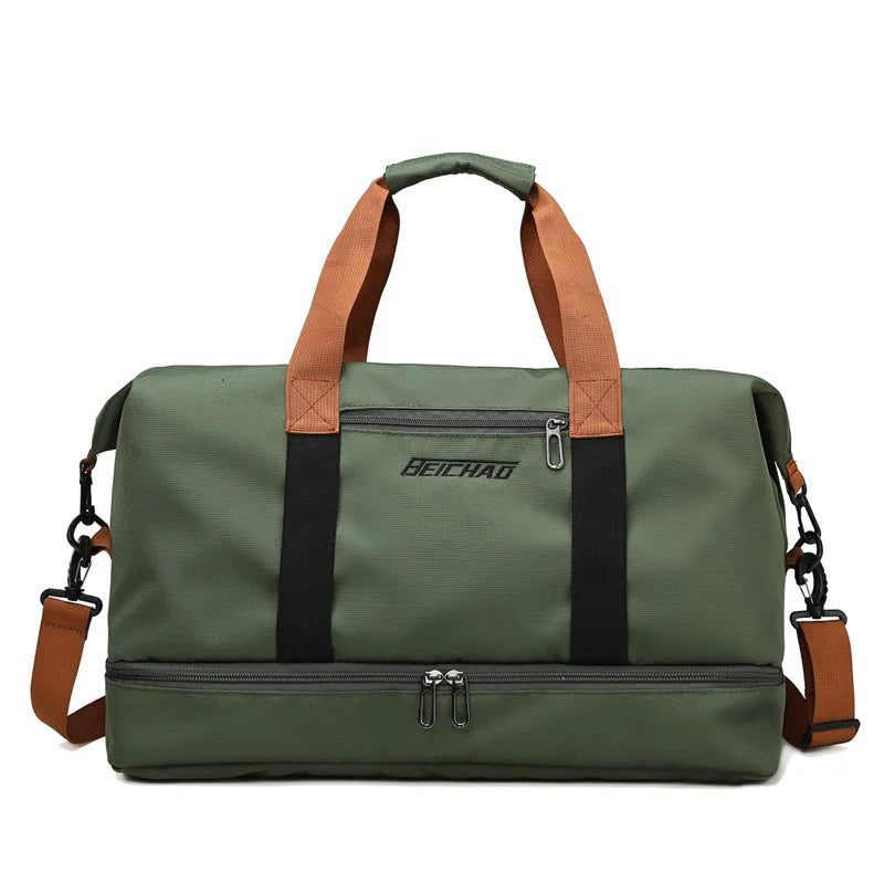 Sac Week End Sport Nylon Compartiment Humide/Sec