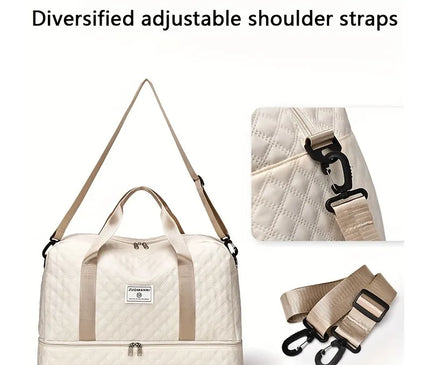 Sac Week End Quilté Léger Compartiment Double