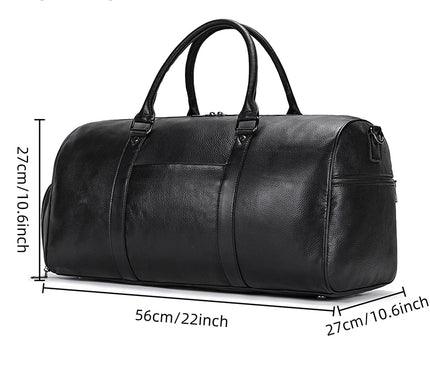 Sac Week End Cuir Vachette Durable Vintage