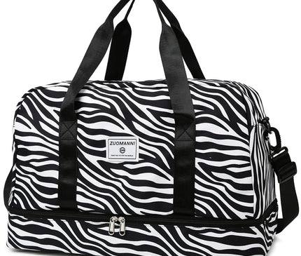 Sac Week End Femme Imprimé Zèbre Nylon