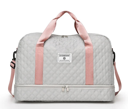 Sac Week End Nylon Quilté Fond Séparé