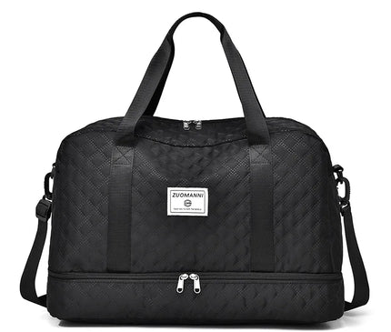 Sac Week End Noir Duffle Nylon Quilté