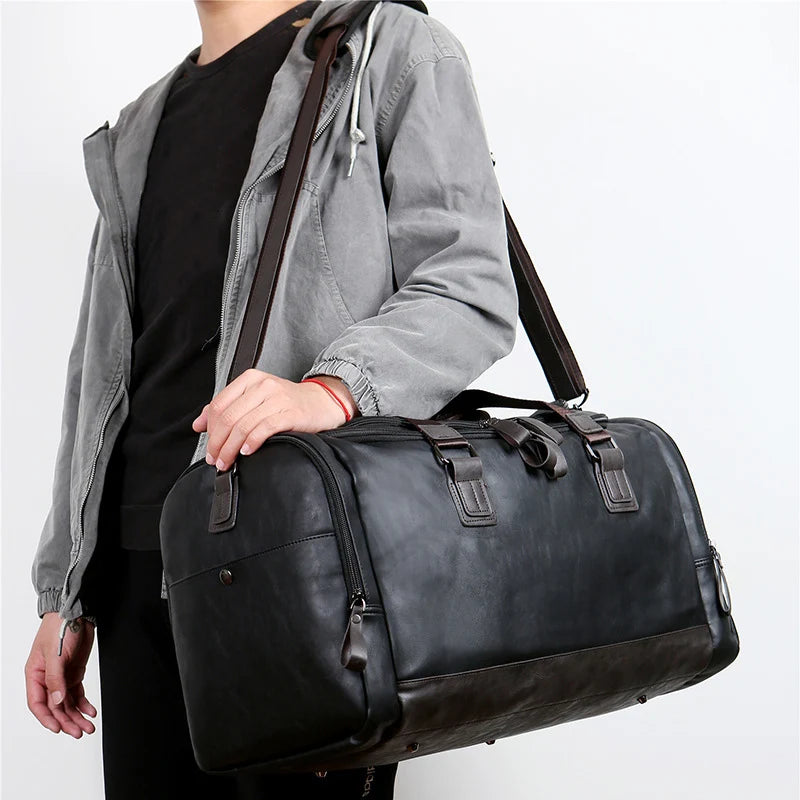 Sac Week End Duffle Cuir PU Souple
