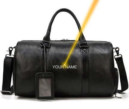 Sac Week End Duffle Cuir Véritable Unisexe