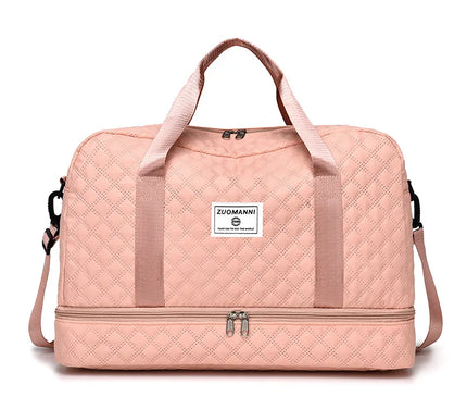 Sac Week End Nylon Quilté Double Compartiment