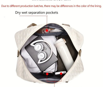 Sac Week End Nylon Quilté Double Compartiment