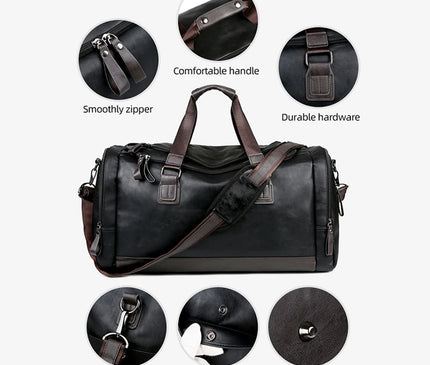 Sac Week End Duffle Cuir PU Souple