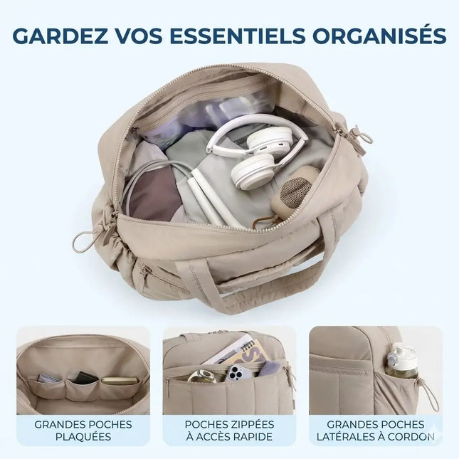 Sac Week End Souple Polyester Passant Valise