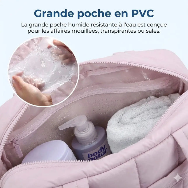 Sac Week End Matelassé Compartiment Humide