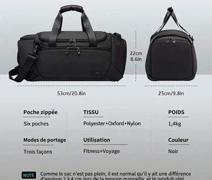 Sac Week End Homme Imperméable Compartiments