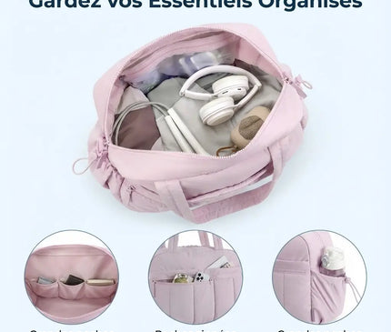 Sac Week End Matelassé Compartiment Humide